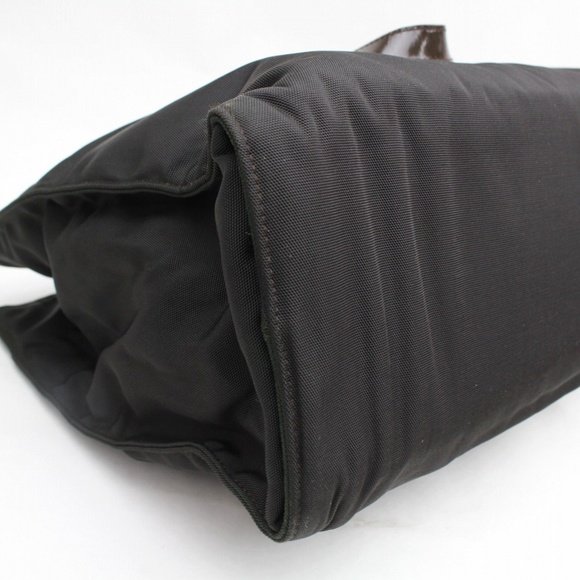 Authentic Gucci Tote Bag Dark Brown Nylon 277476 - Picture 5 of 8
